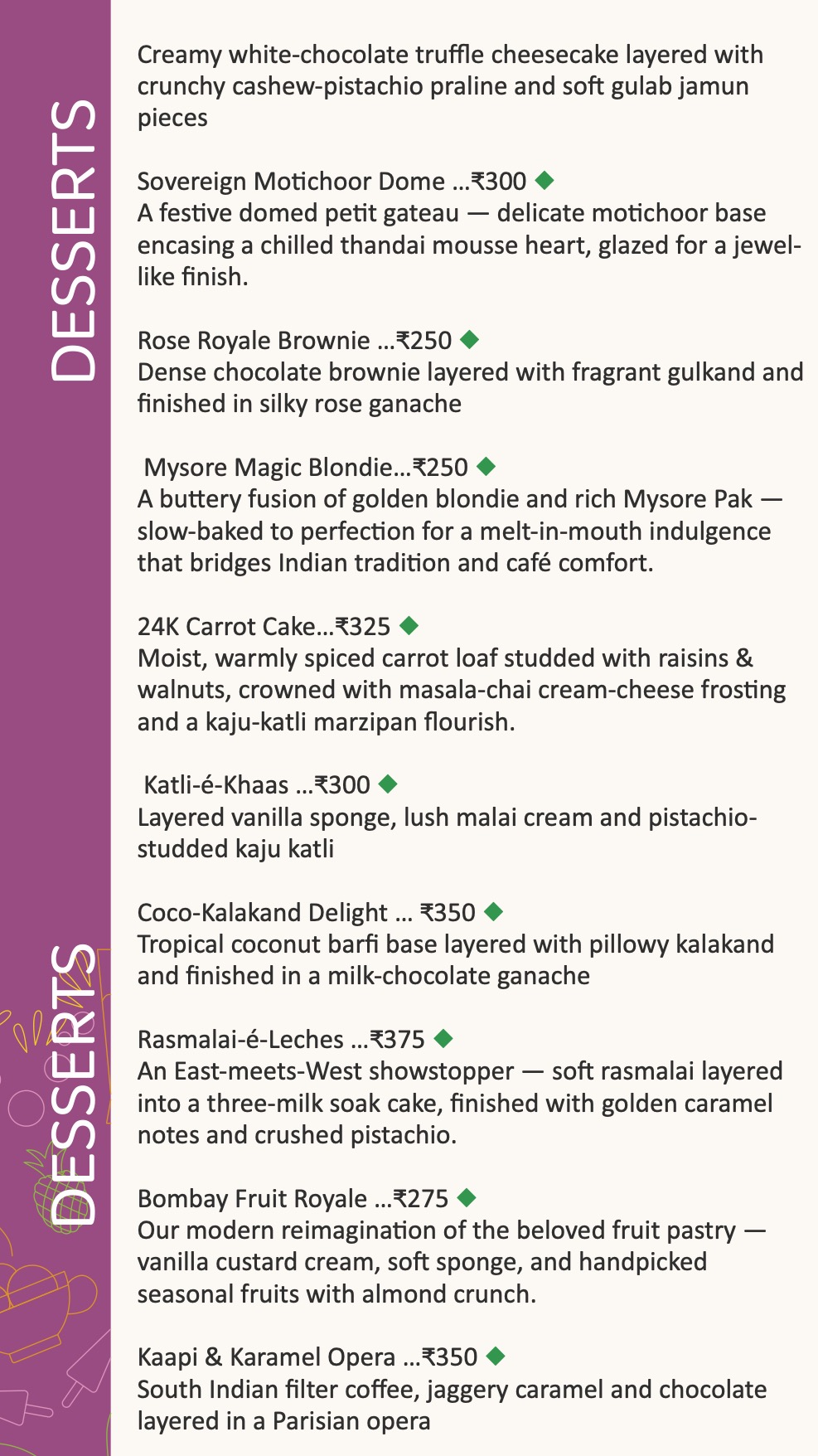 Desserts